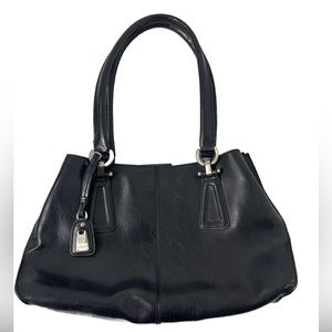 Vintage Liz Claiborne Shoulder Bag Black Polyvinyl